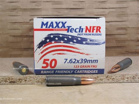 steel ammo with boxer primers|Maxxtech NFR Steel Case Rifle Ammunition 7.62x39mm 123gr .